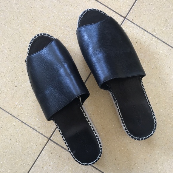 Vagabond Black Leather Platform Celeste Espadrille - Picture 11 of 12